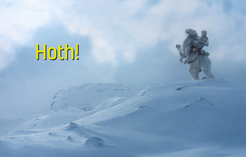 An image of the Star Wars planet Hoth