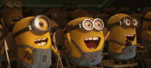 A group of Minions laughing