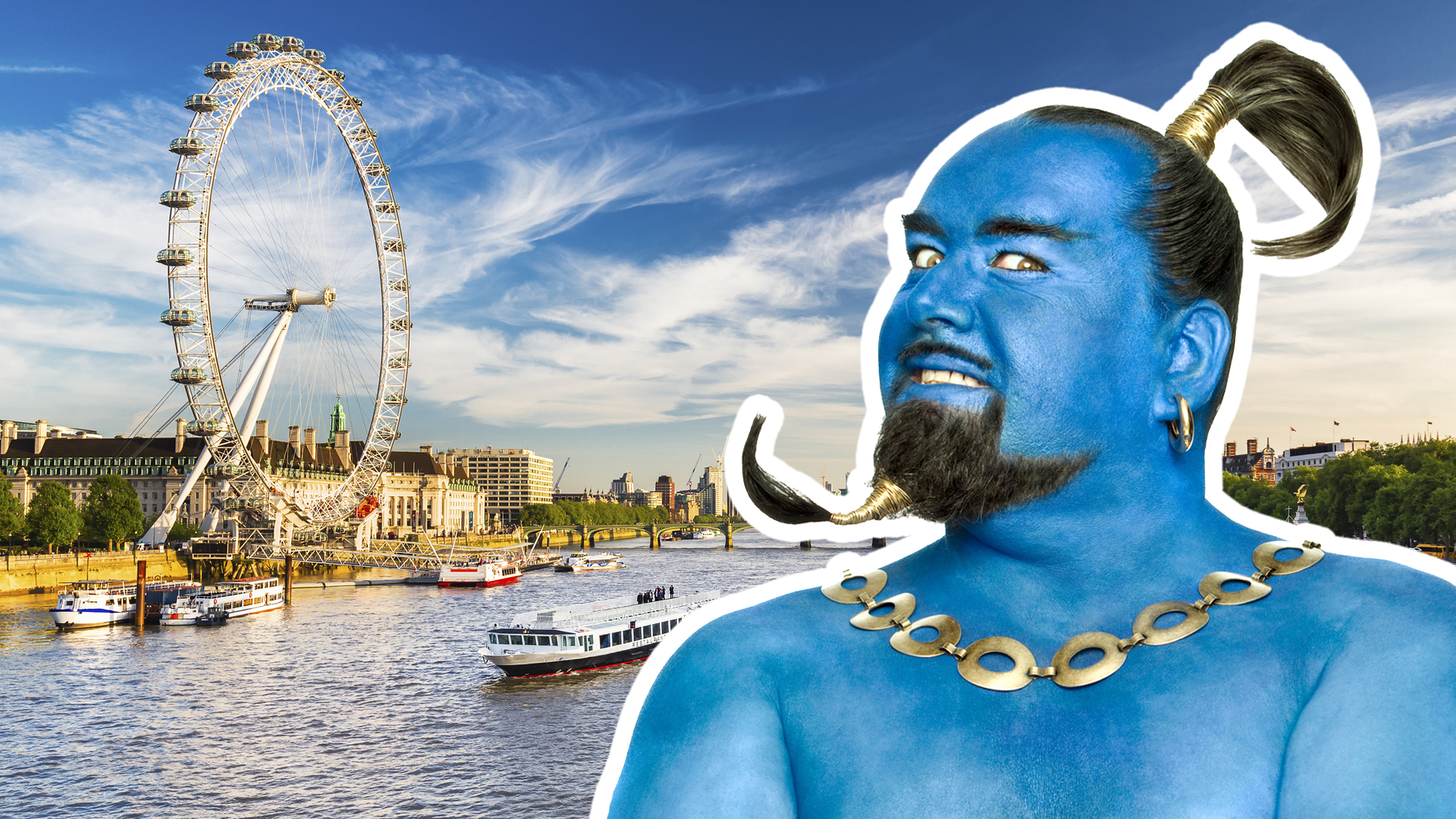 A genie tourist in London