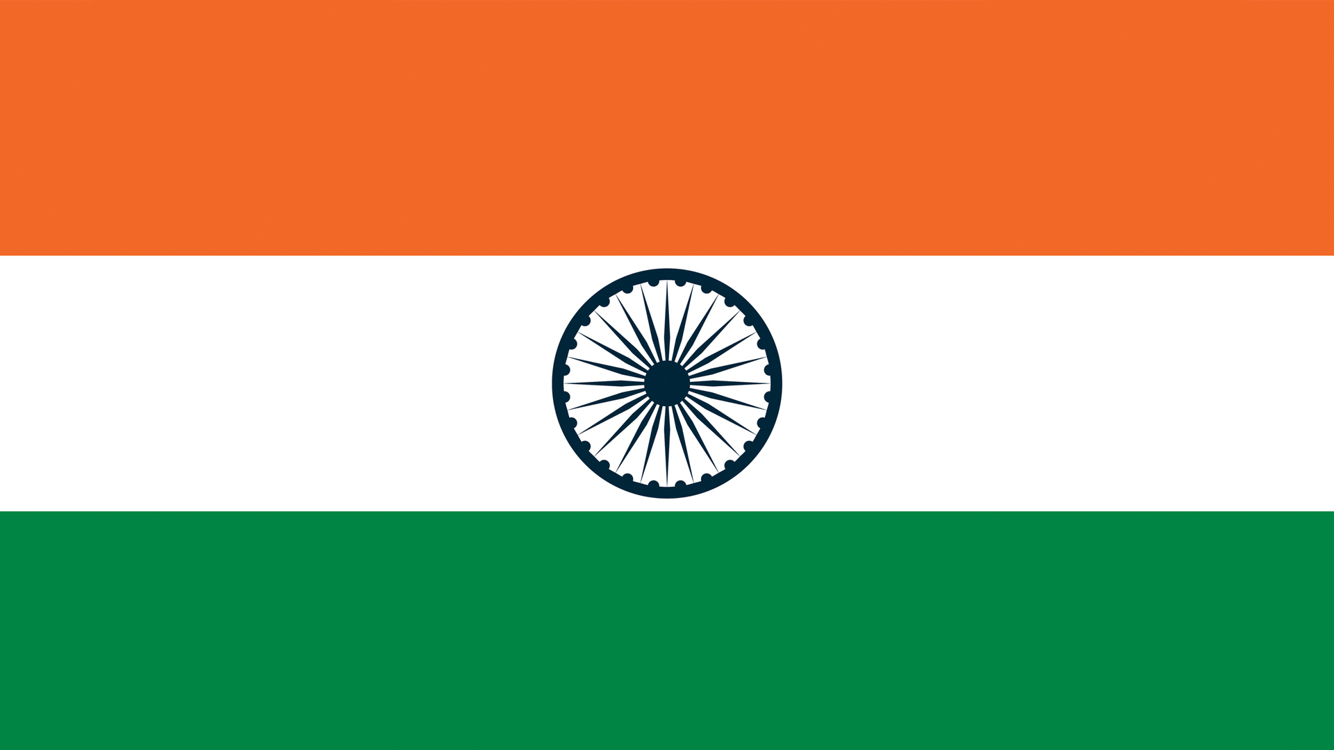 An orange white and green flag