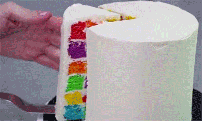 A very colourful cake