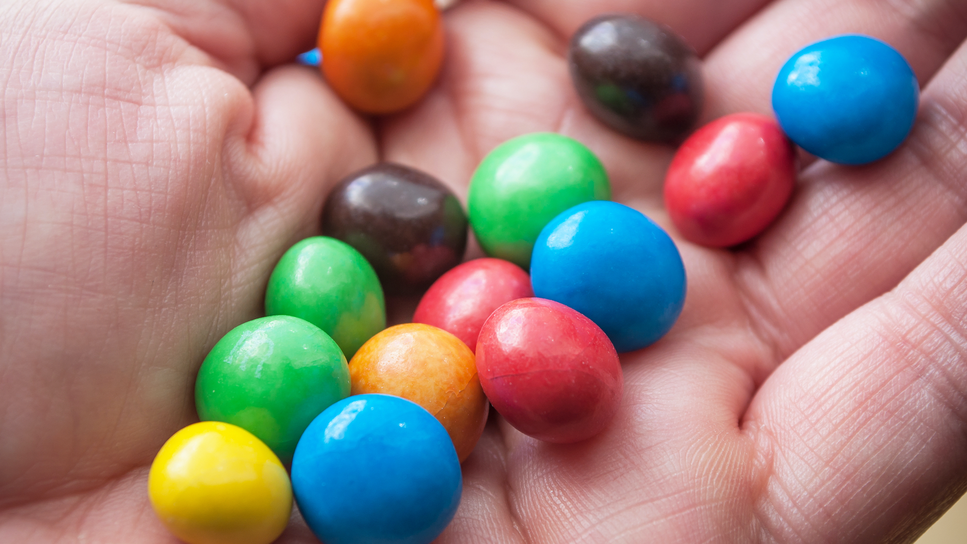 A handful of M&M's