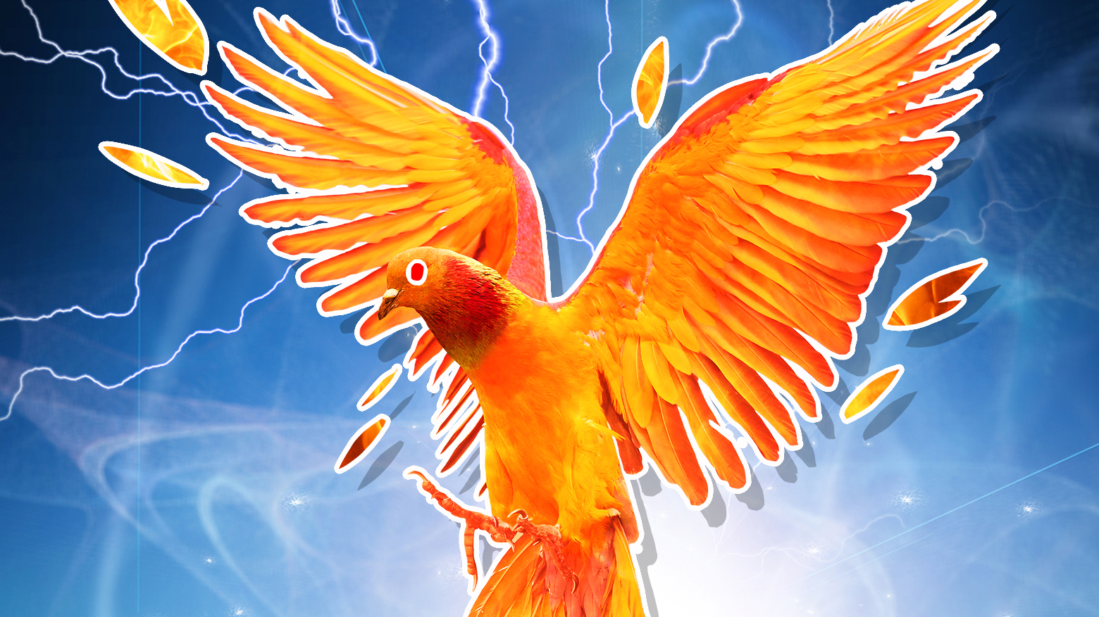 A flaming phoenix