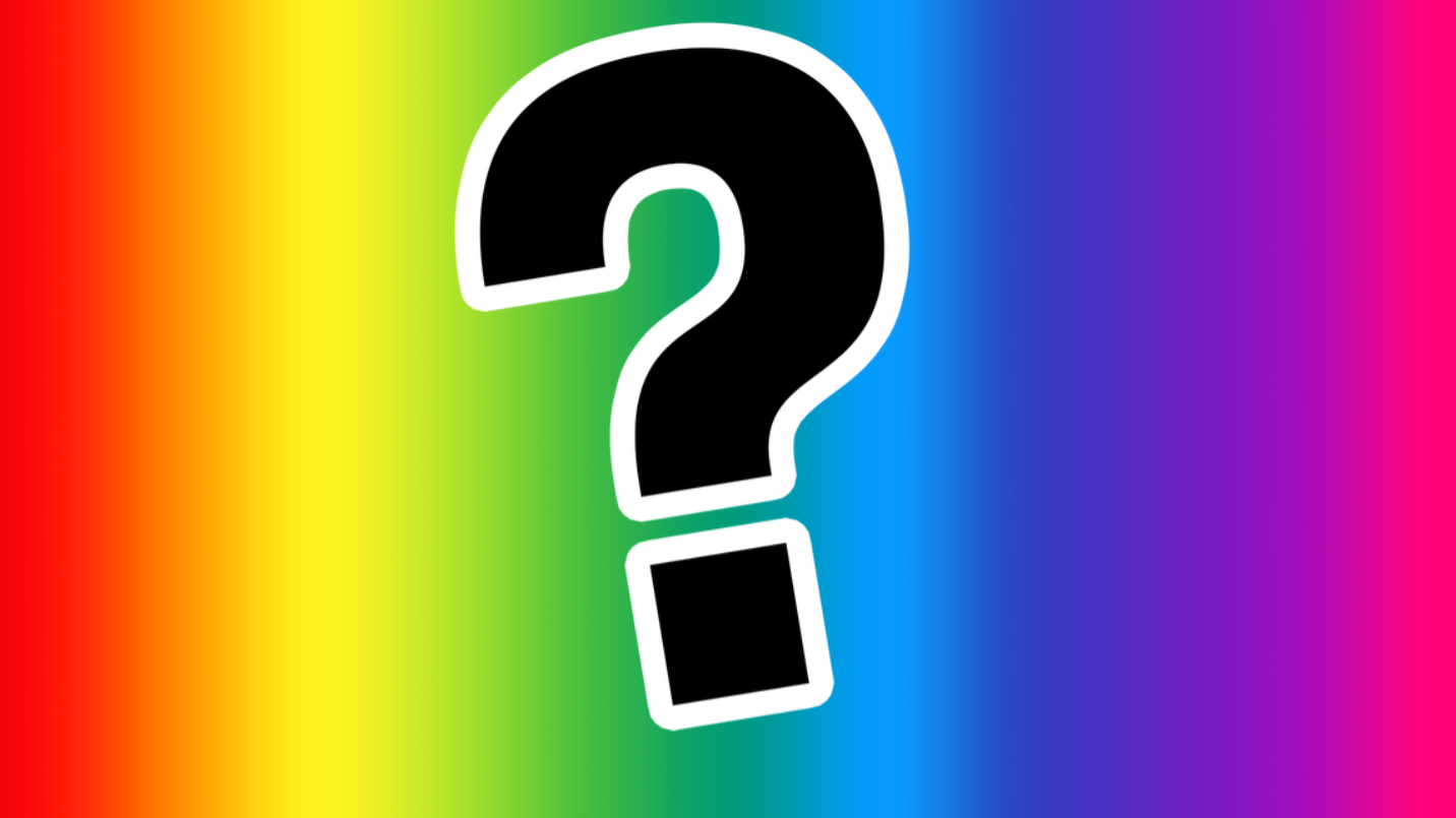 Rainbow with question mark 