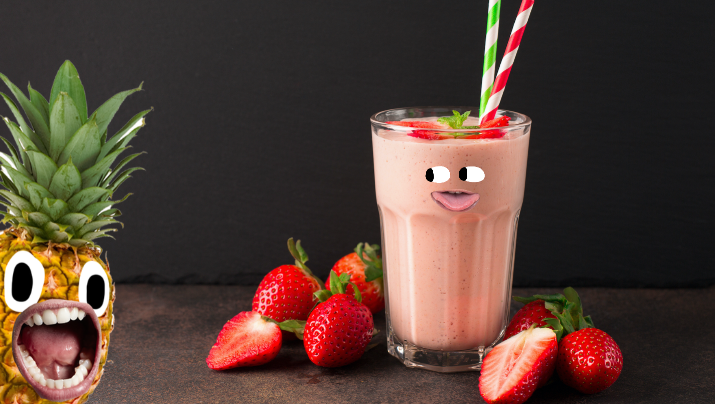 A strawberry milkshake