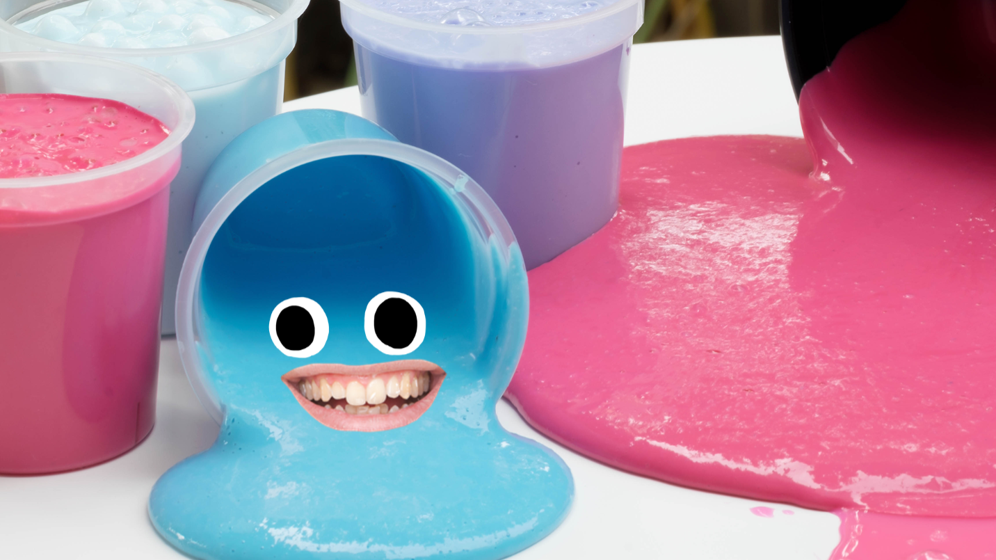 Some brightly coloured slime
