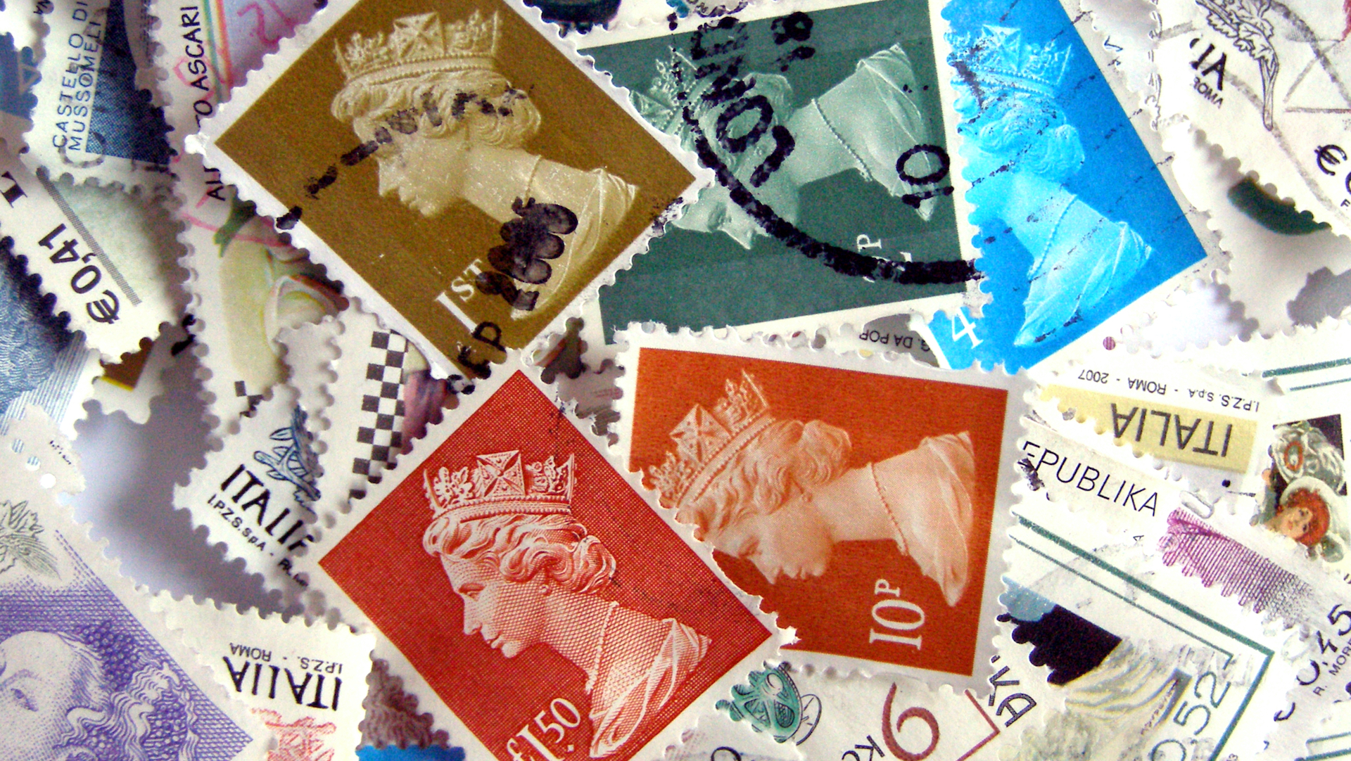 A collection of Royal Mail stamps