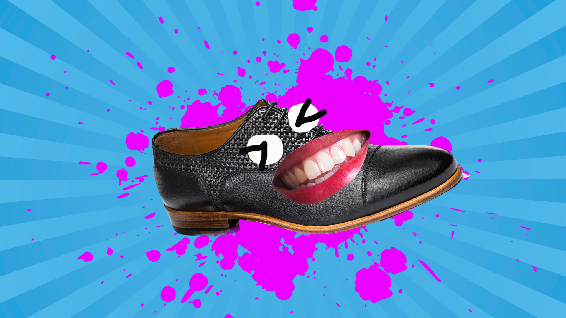 A laughing shoe