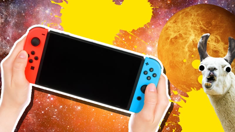 Nintendo Switch Facts. For some reason this article is illustrated by a llama in space