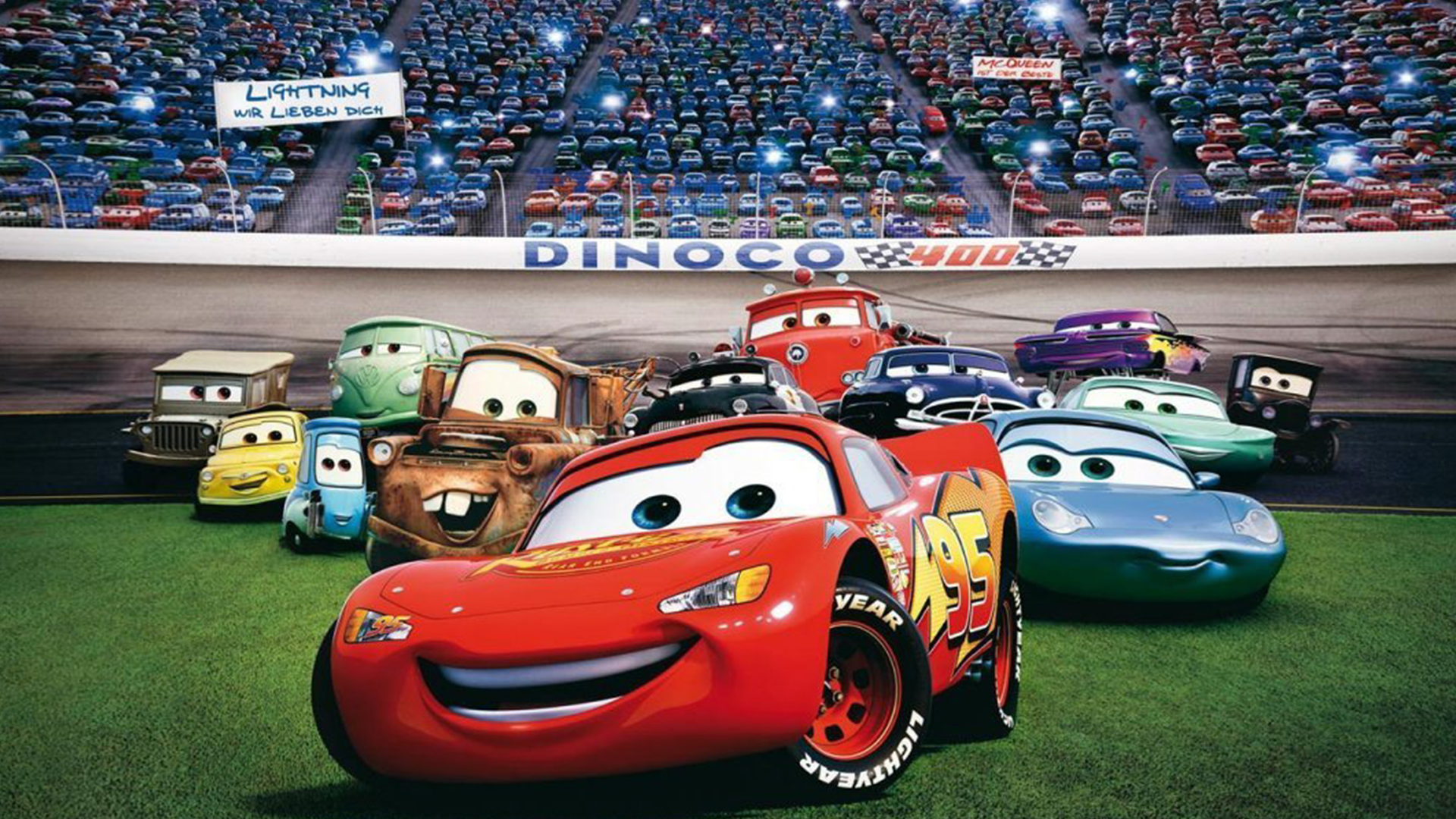 Cars in stadium
