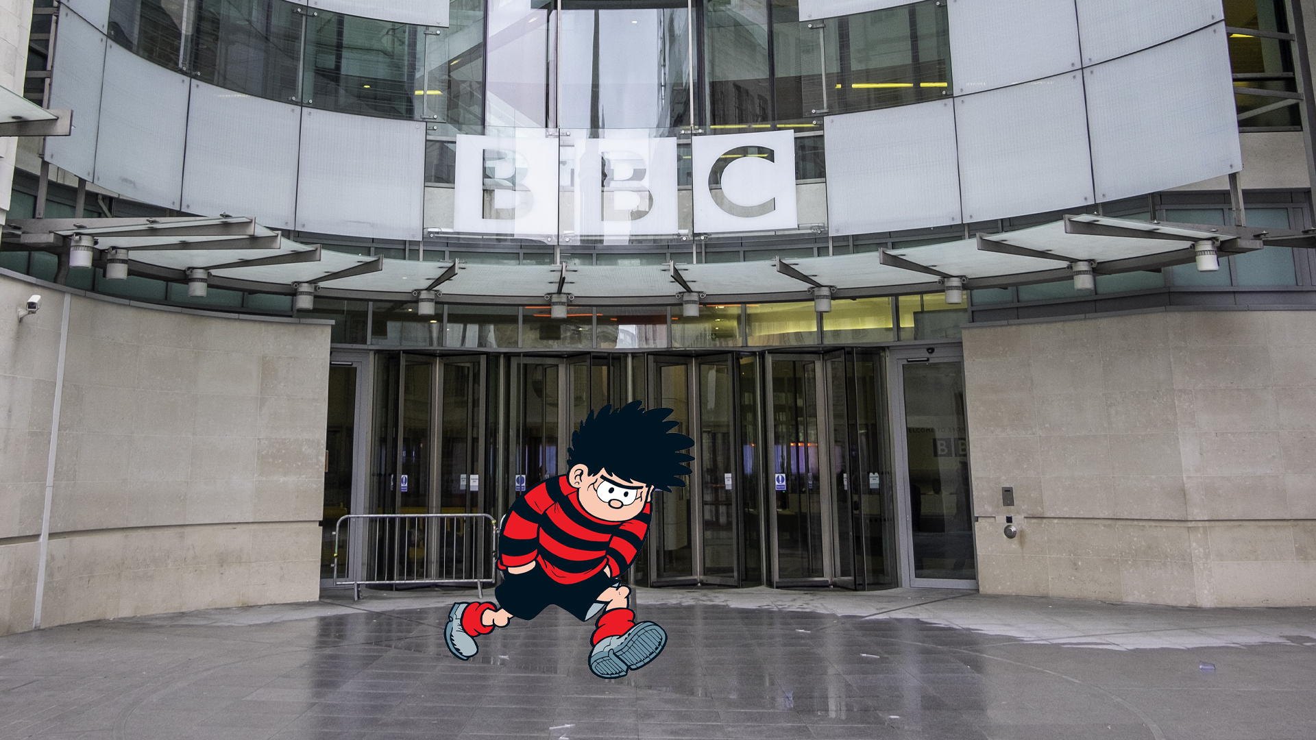 Dennis at the BBC in London