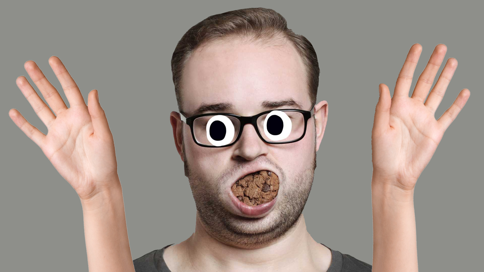 A man eating chocolate 