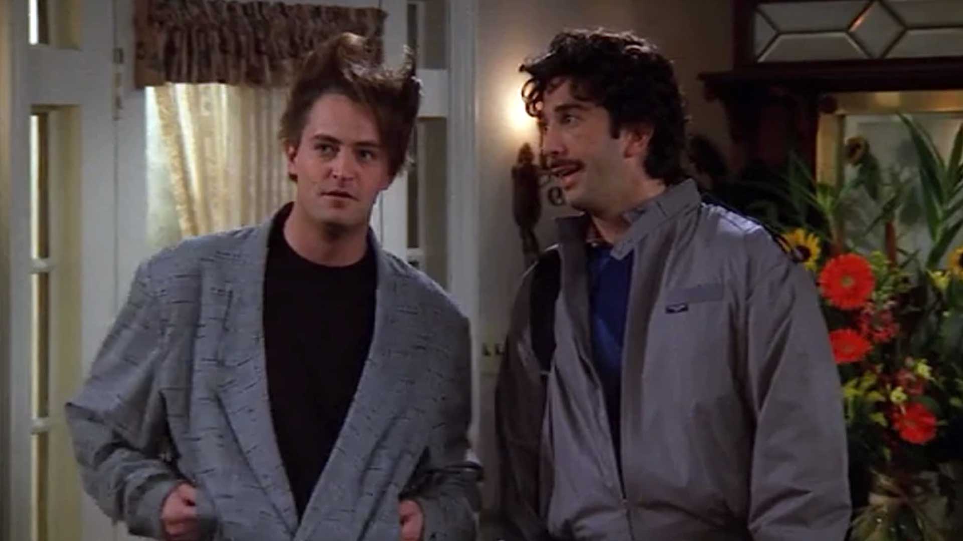 Chandler and Ross at college