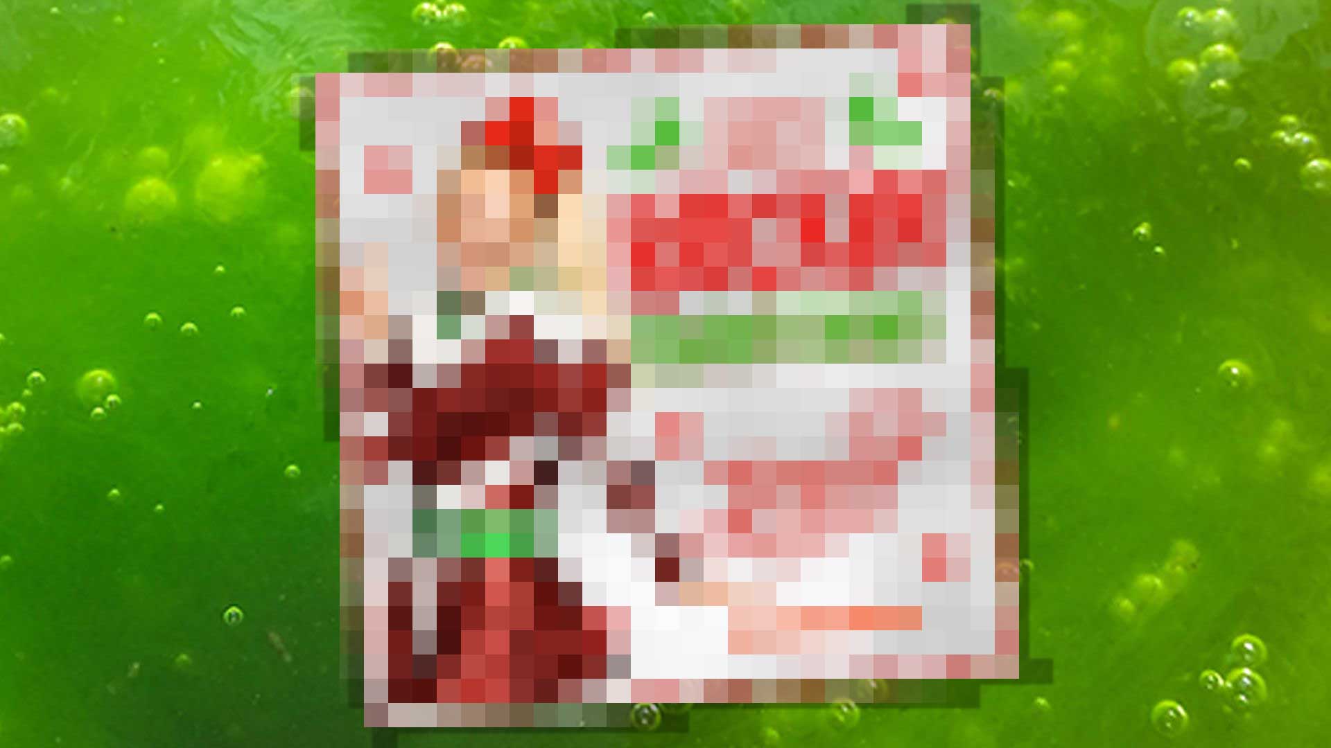 A blurred image of JoJo Siwa's Christmas album