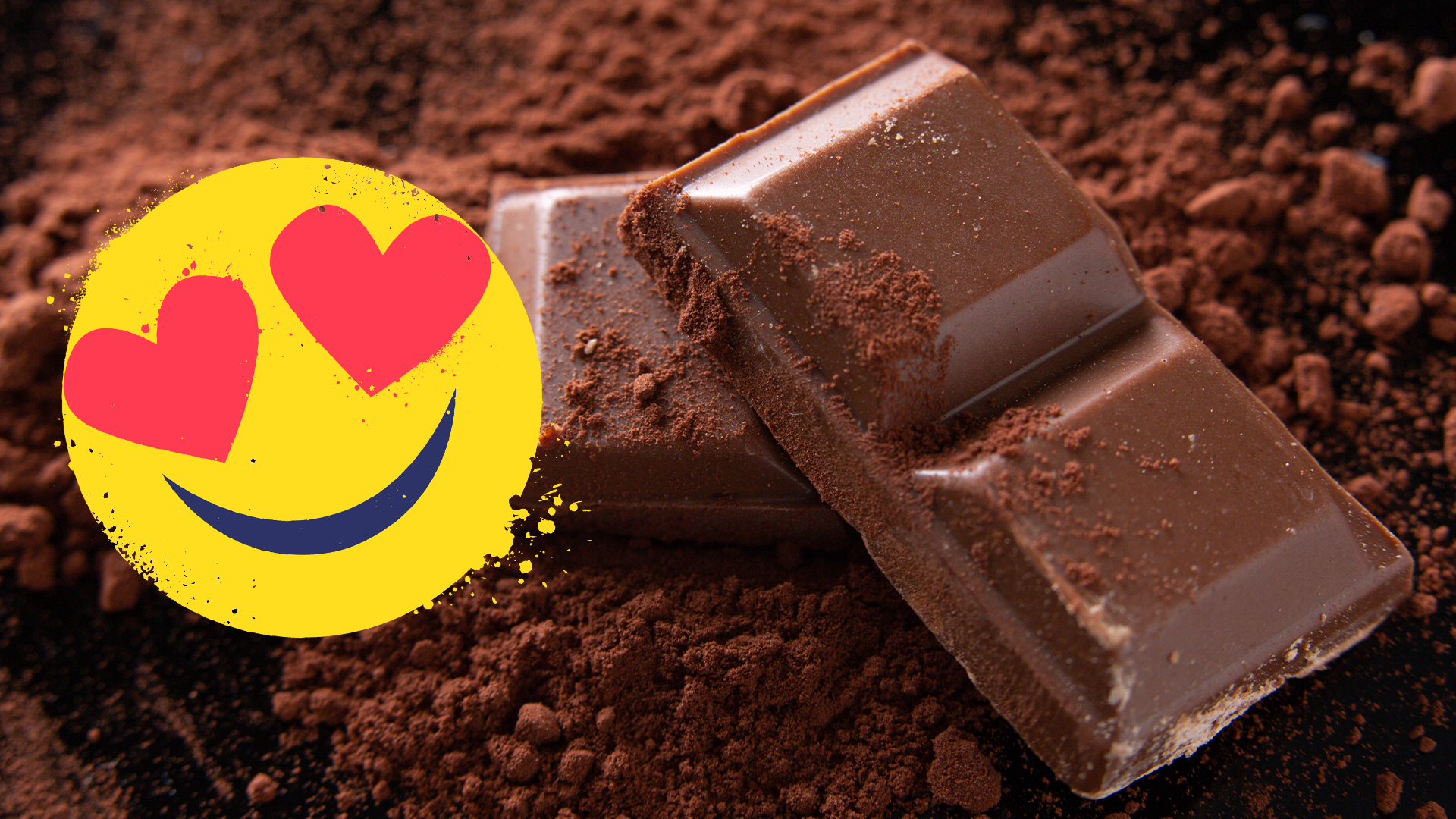 Chocolate with heart eyes emoji 