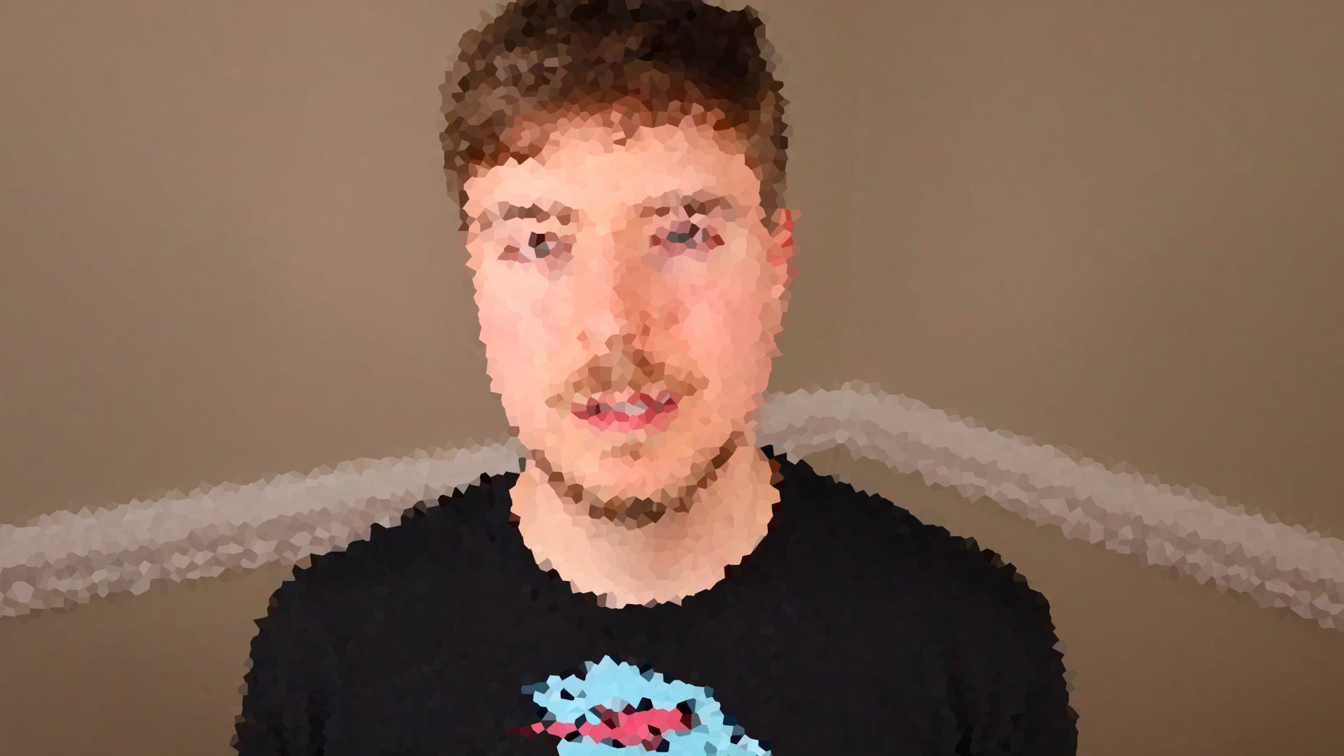 A pixelated image of a YouTuber
