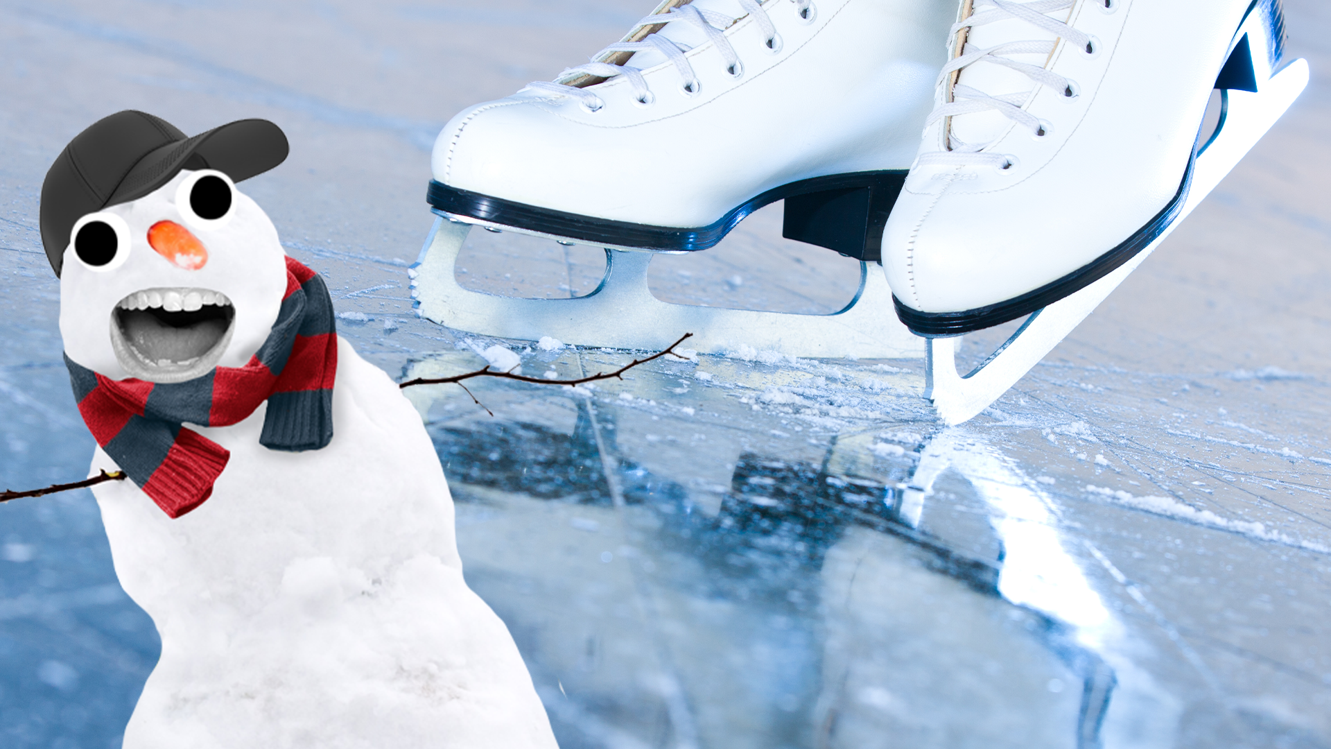 Ice skates and Beano snowman
