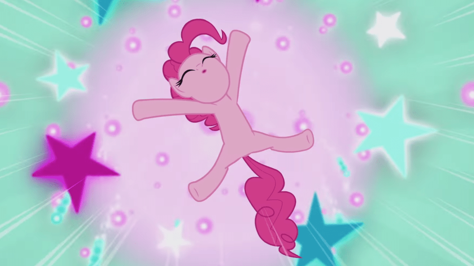 A Little Pony celebrates getting a cutie mark
