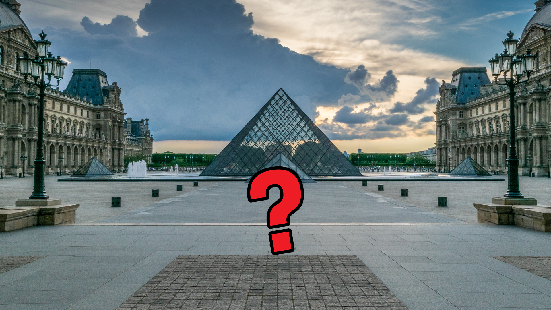 Art gallery in Paris and question mark 