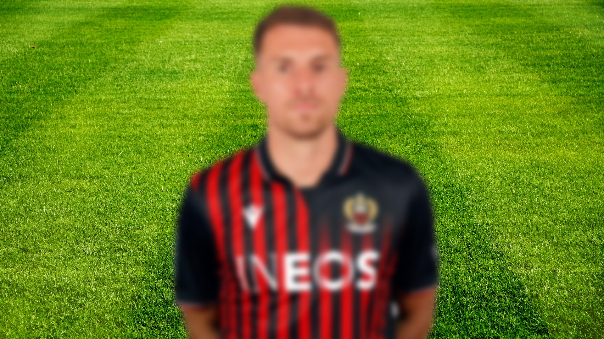 A blurred image of a Nice footballer