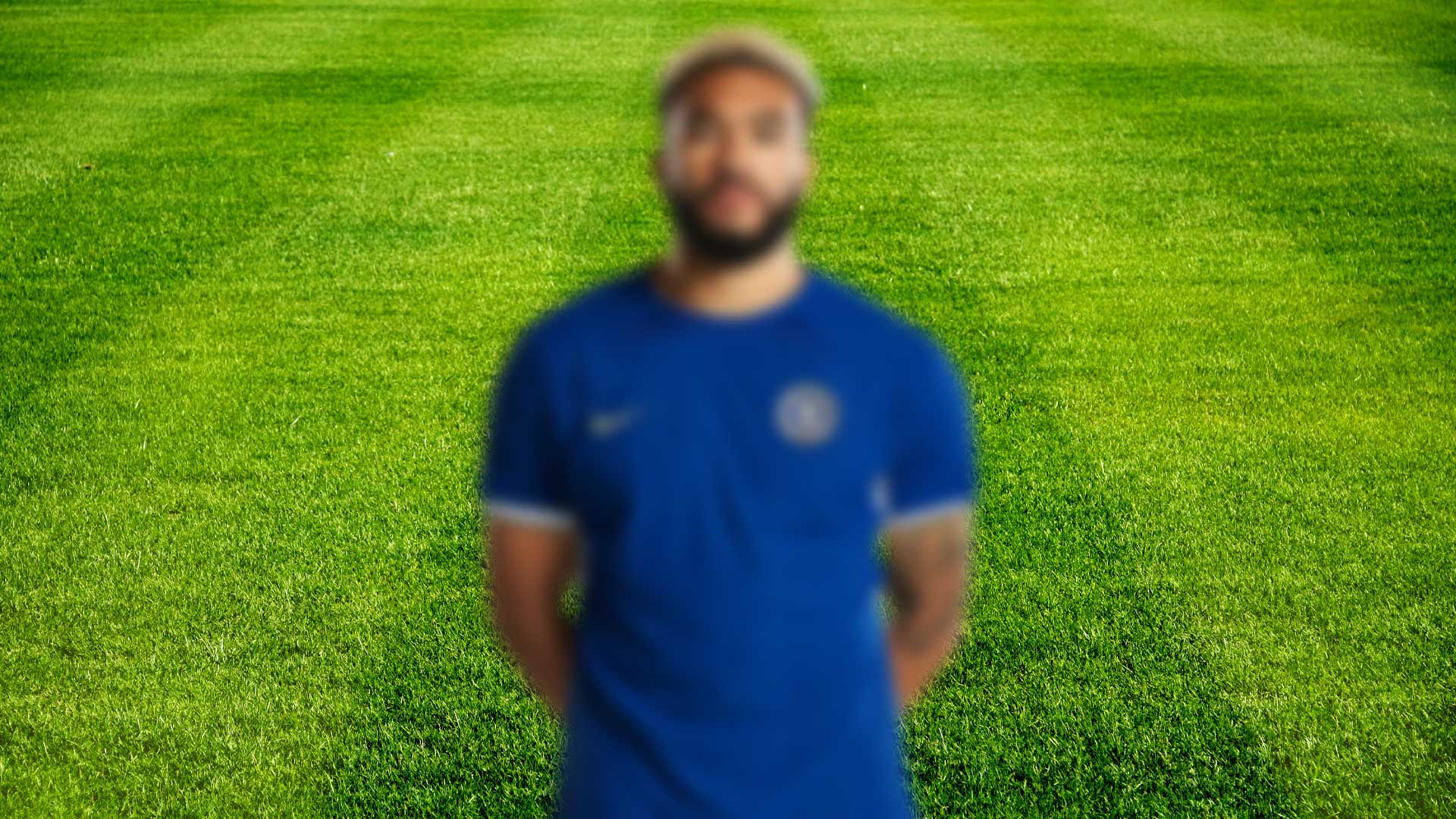 A blurred Chelsea player