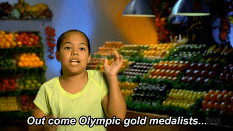 A child talking about gold medalists on Masterchef Junior