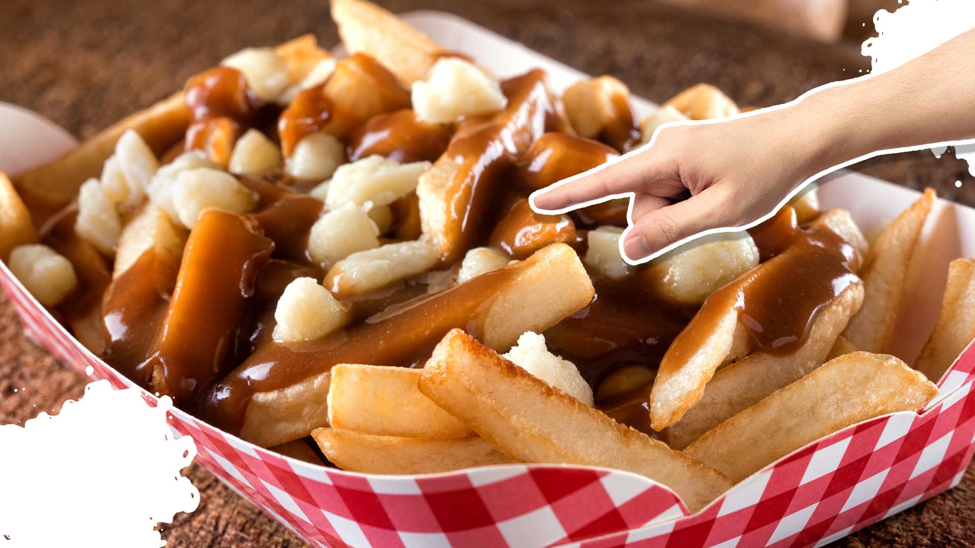 A serving of Canadian chips, gravy and cheese