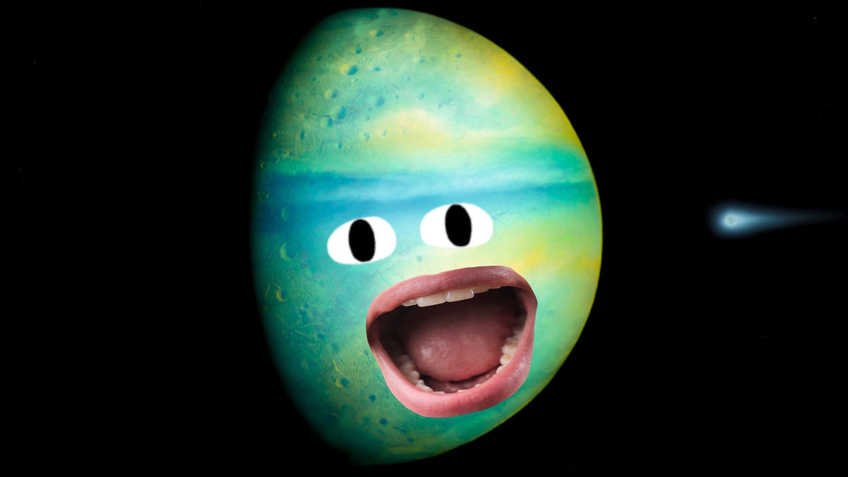 A shocked planet