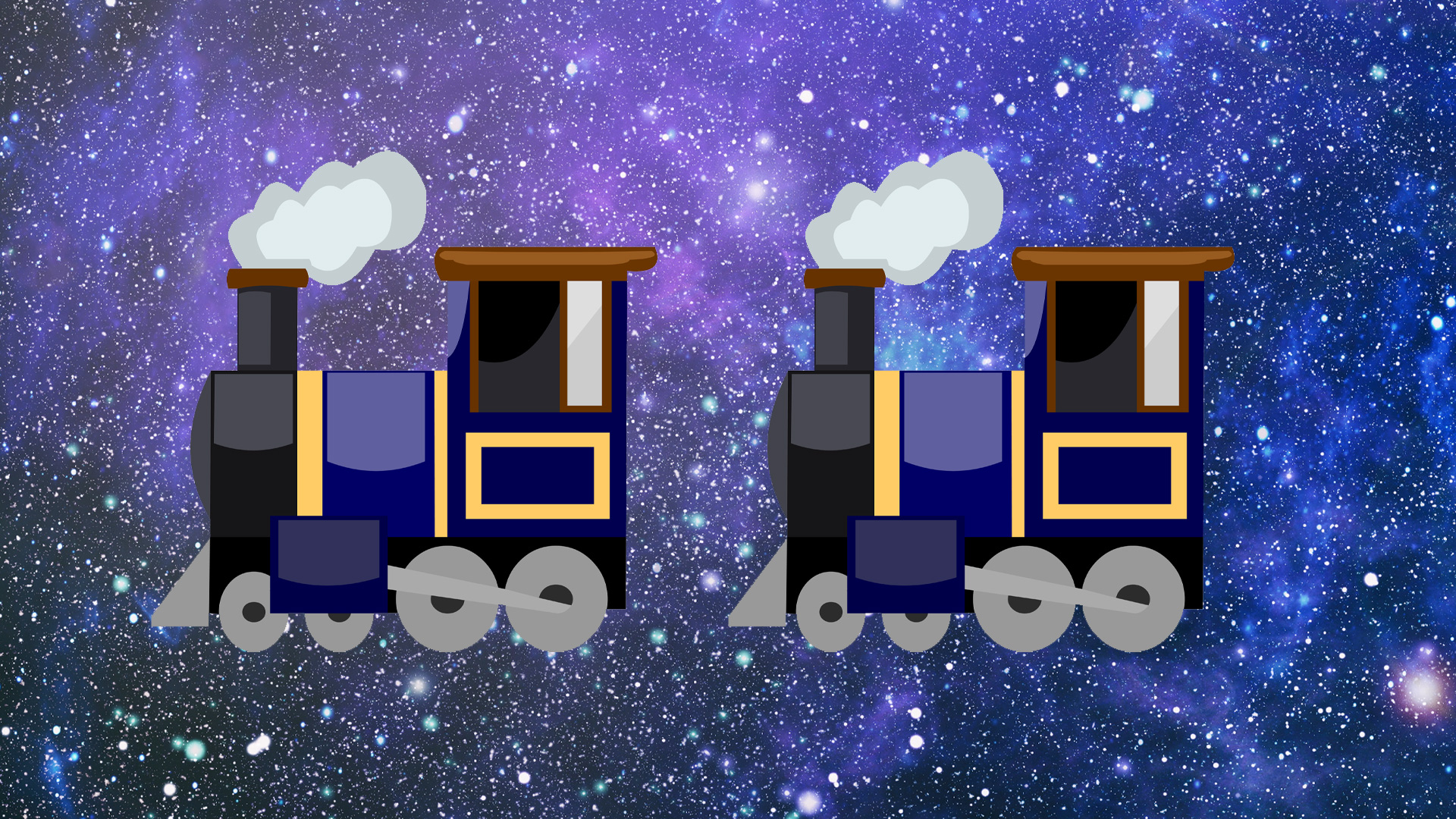 Two train emojis