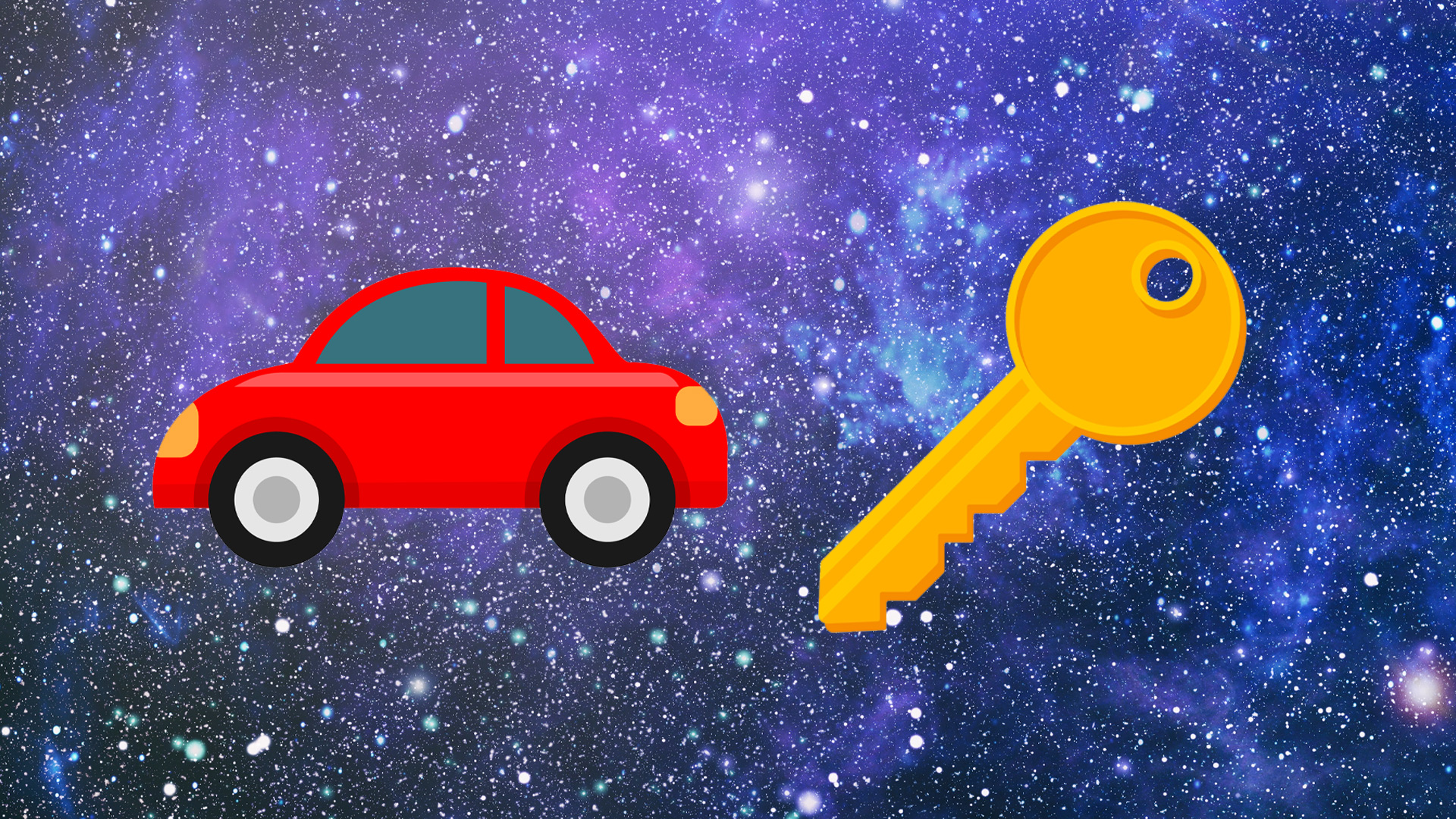 A car and key emoji