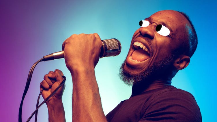 A man singing