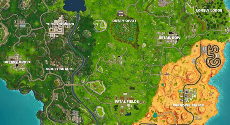 A newer Fortnite map