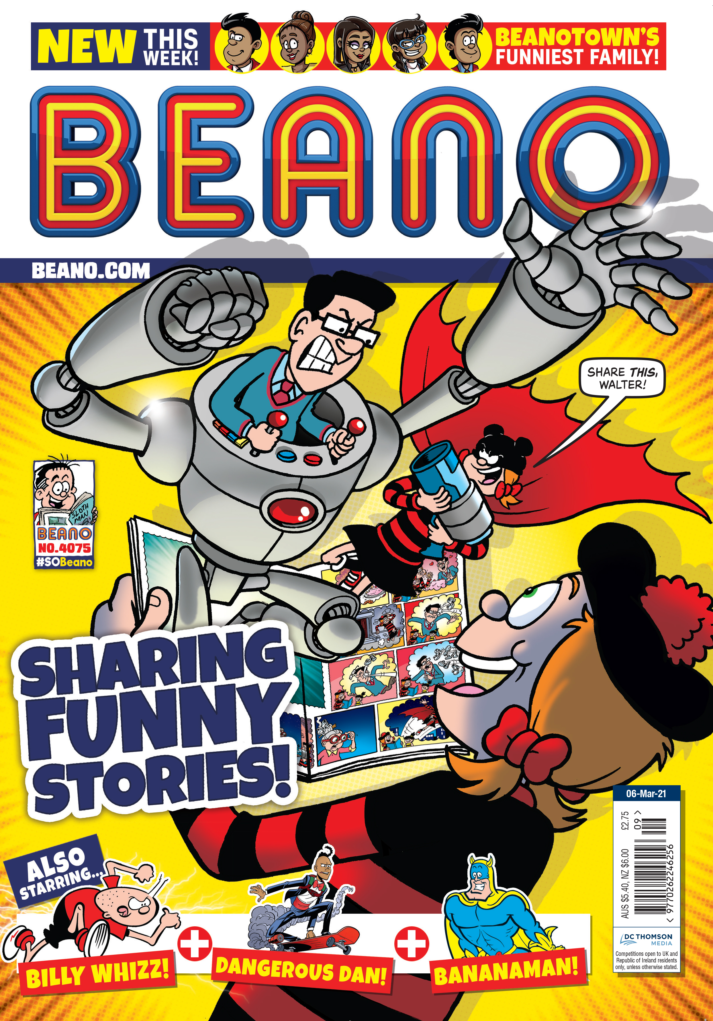 The cover of Beano no. 4075