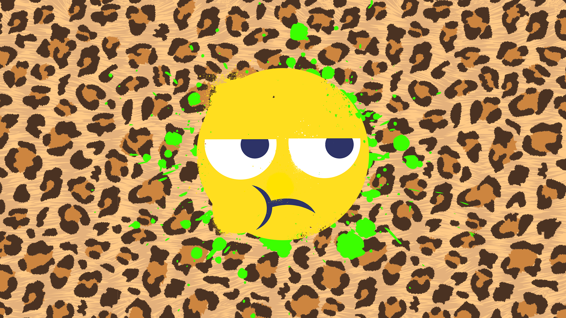 A grumpy looking emoji face 