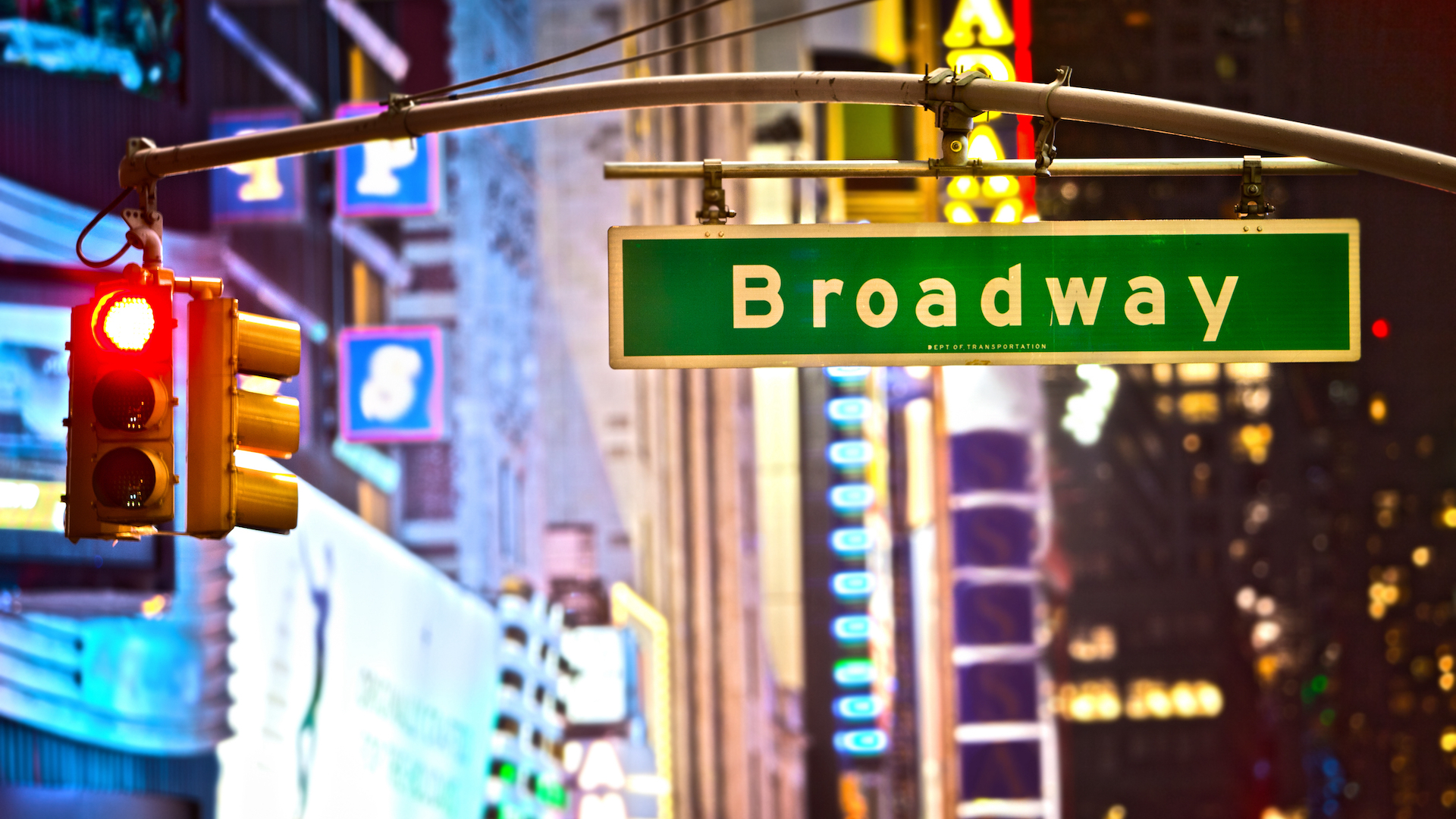 Broadway sign in New York City