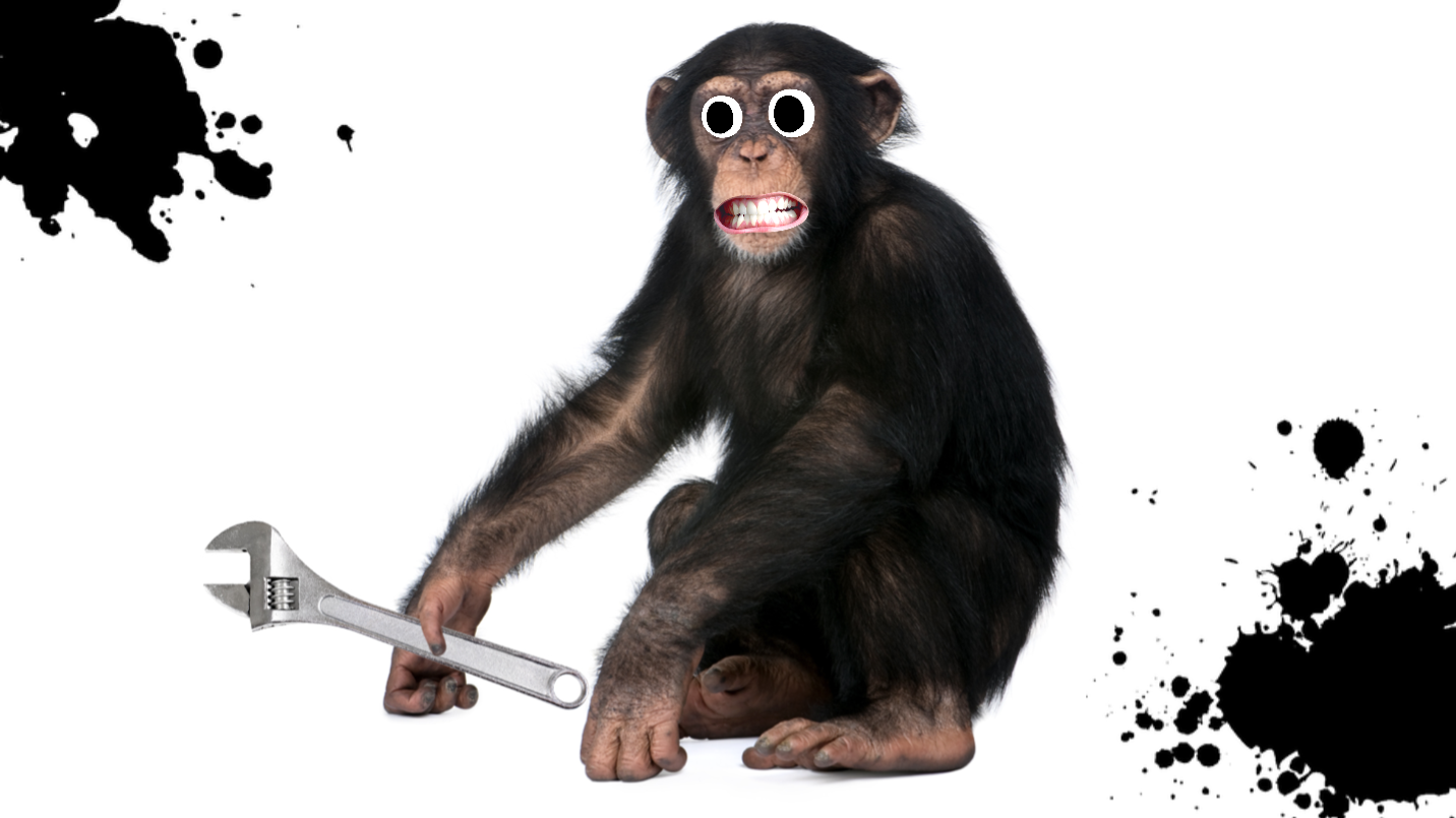 A chimp with a spanner perhaps