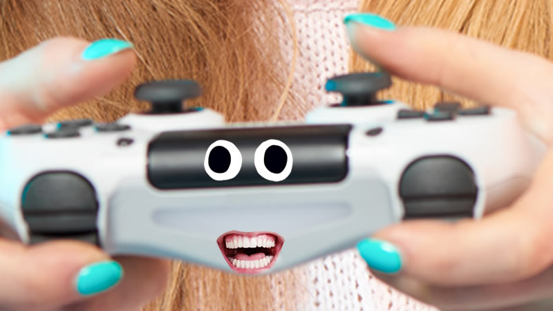 A gamer holding a controller