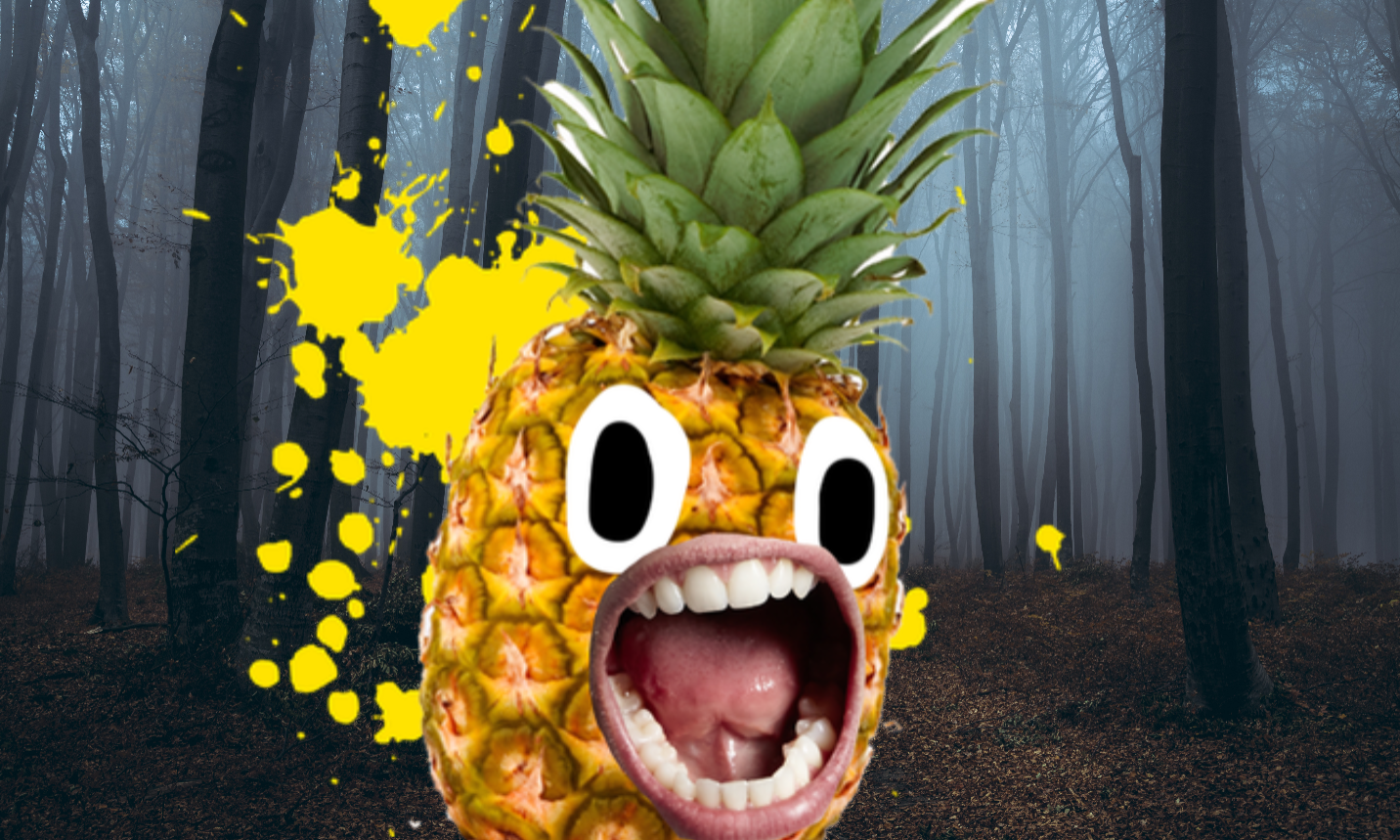 A pineapple in a wood