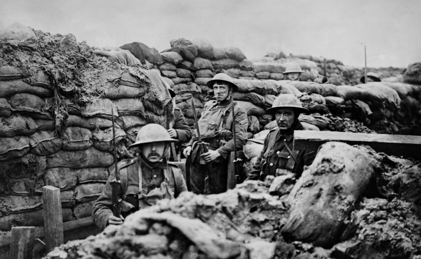 Soldiers in a trench