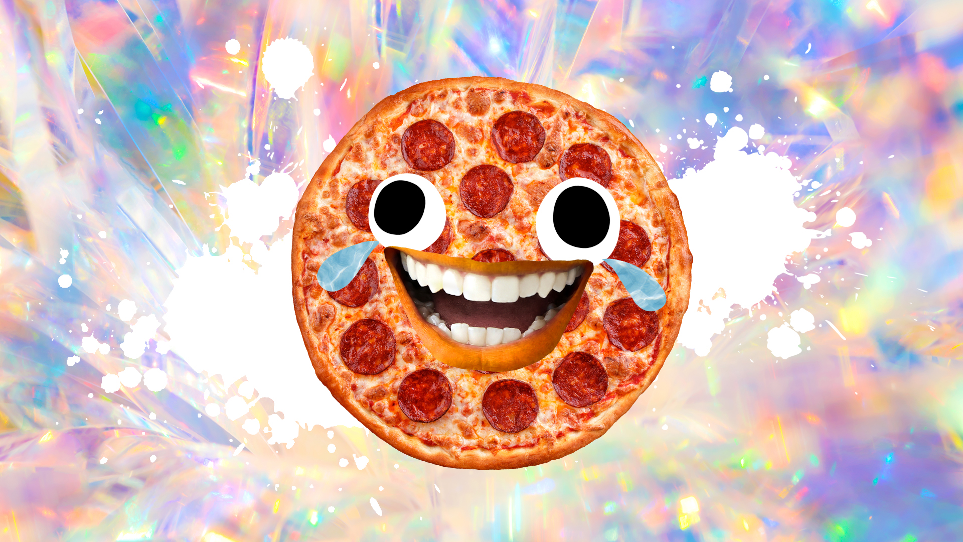 Cry laughing pizza
