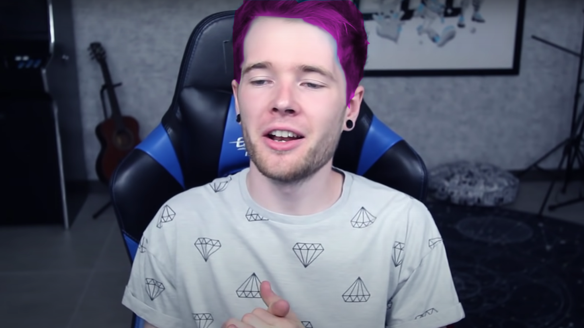 Dantdm's New Hair: The Pink and Blue Color! - wide 4