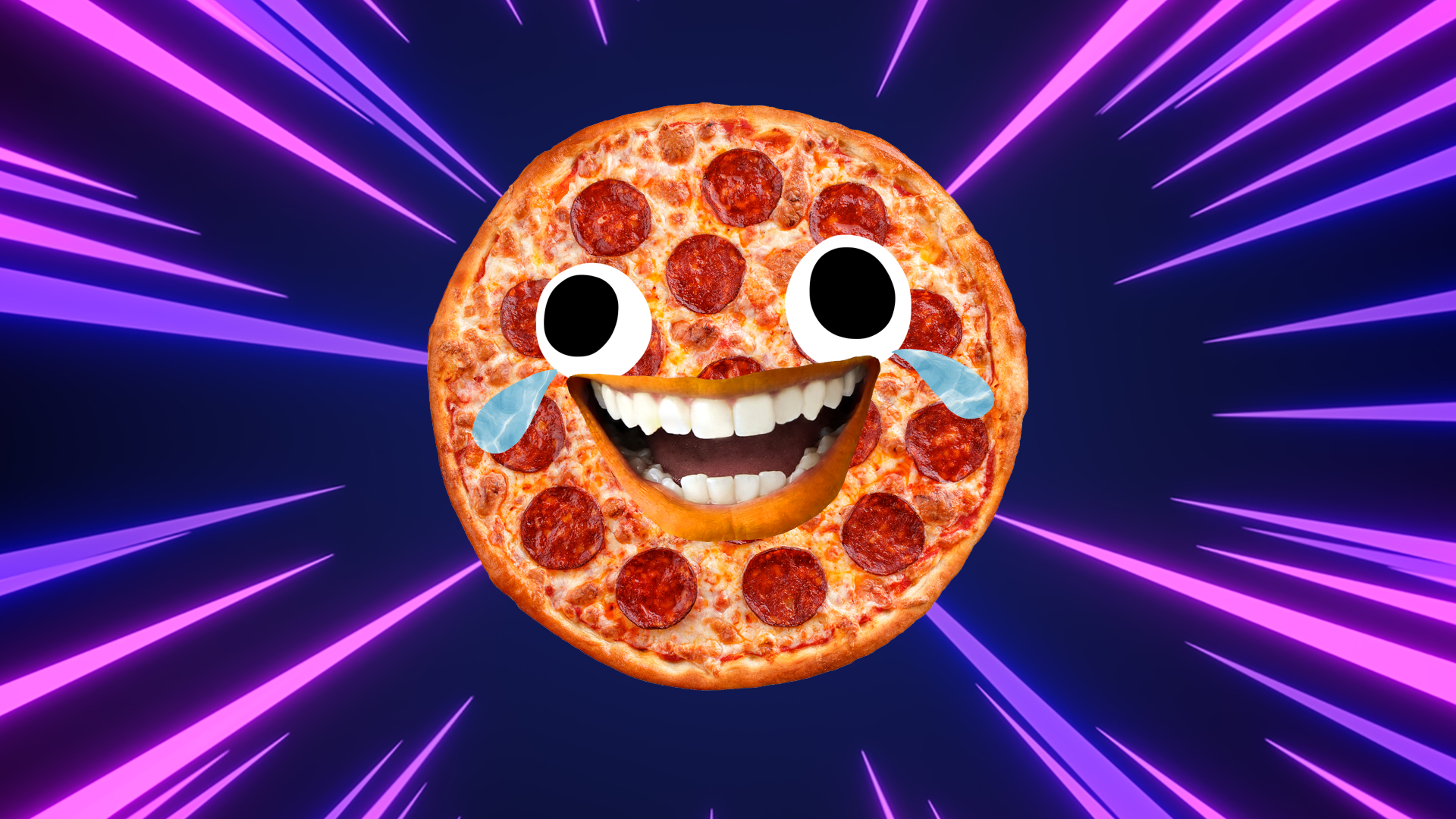 Crying laughing pizza