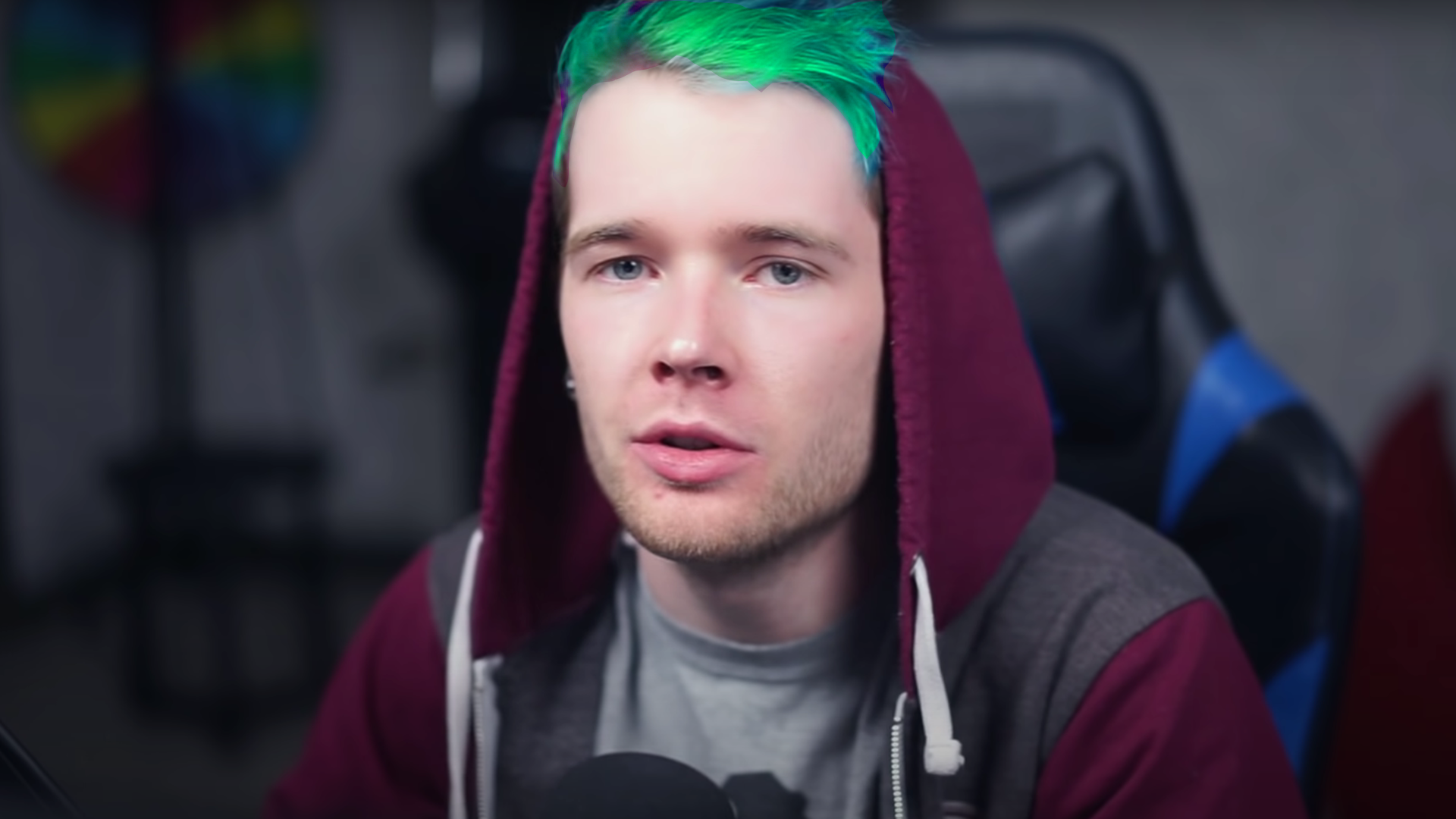 8. Dantdm's Blue and Pink Hair in Real Life - wide 1