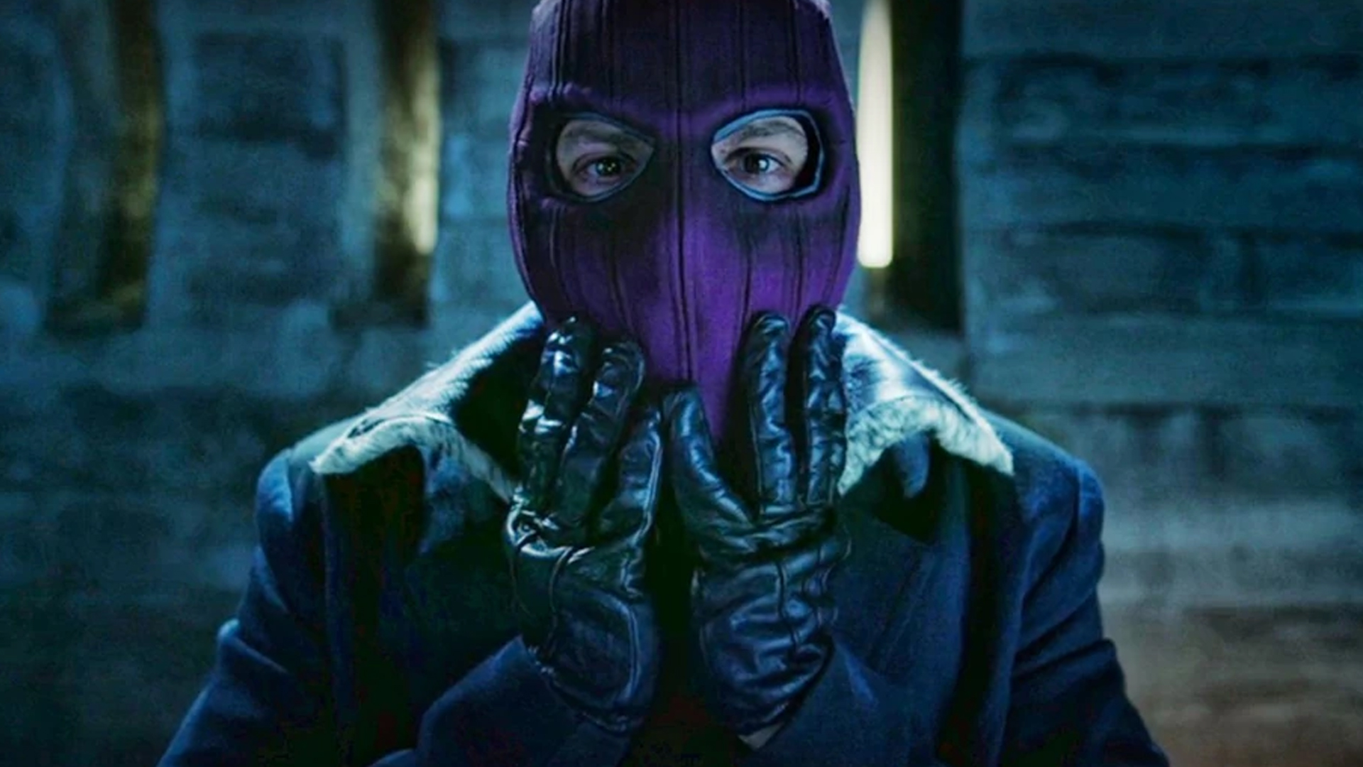 A villain wearing a balaclava in The Falcon And the Winter Soldier 
