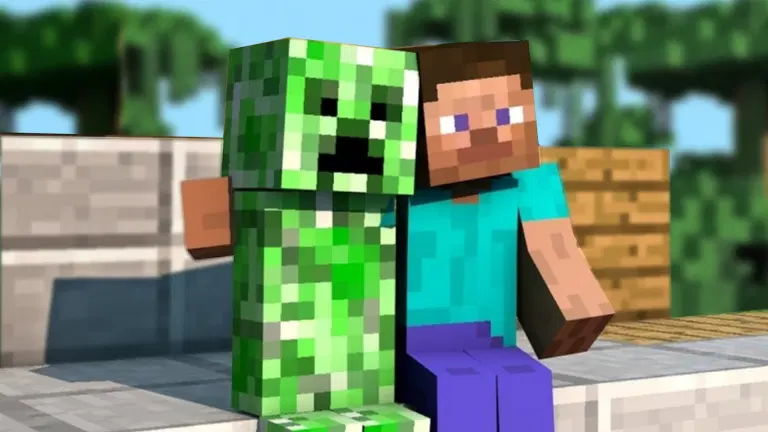 A moment of friendship in Minecraft