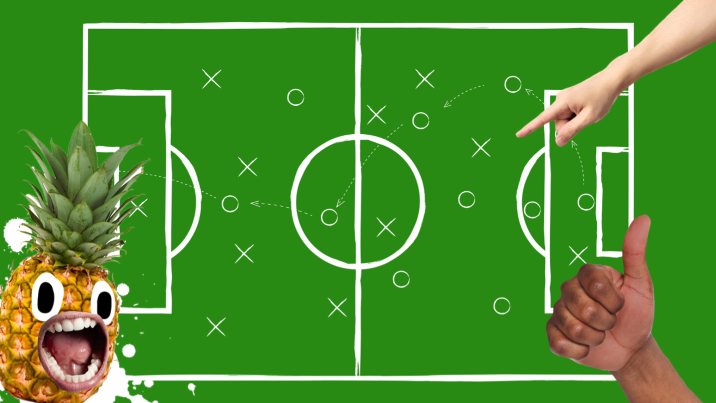 Football formations a green football diagram 