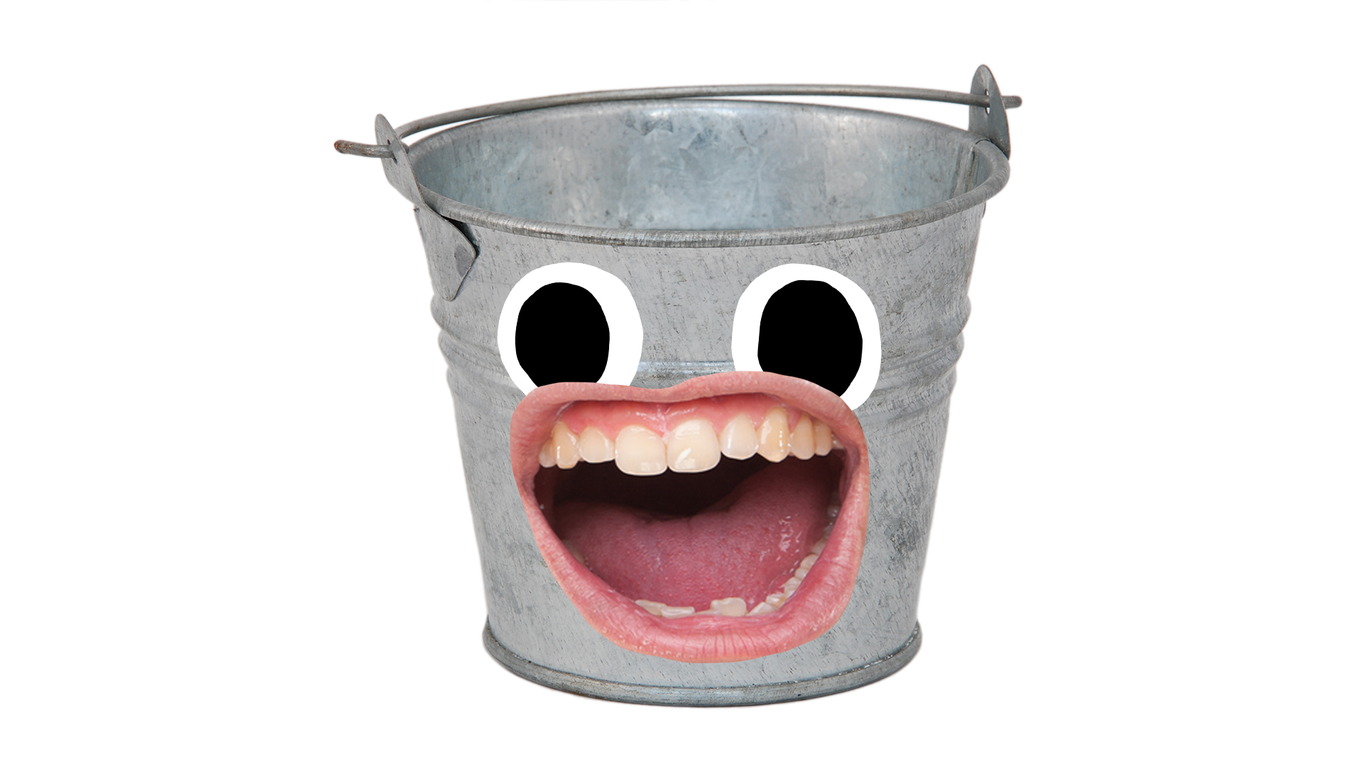 Bucket with face
