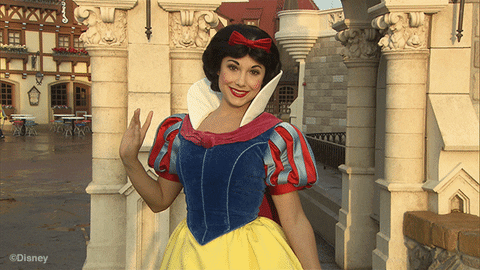 A Snow White guide at Disney Land