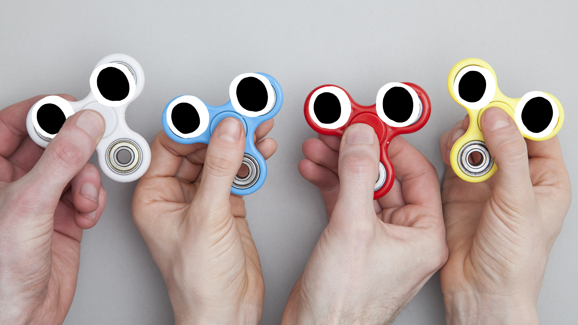 Fidget spinners with eyes