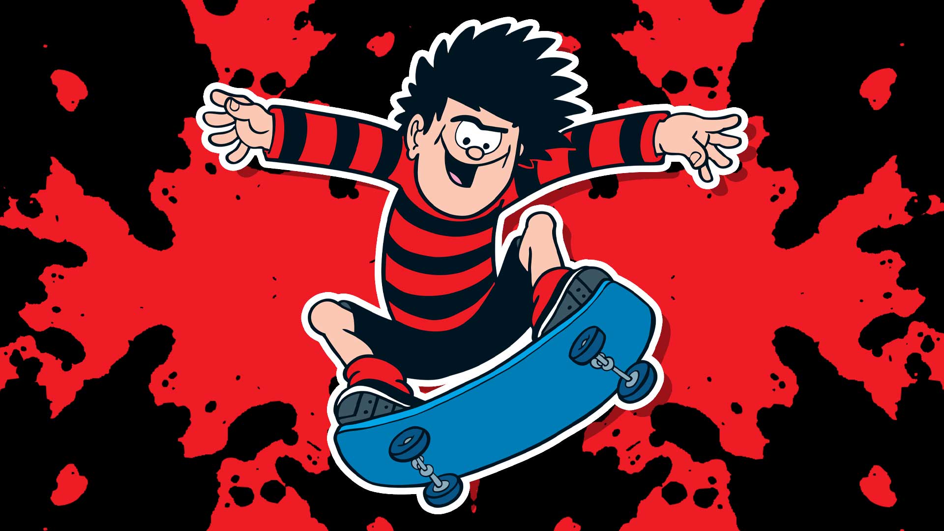 Dennis doing a blam skateboard trick 